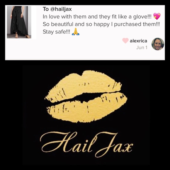 Black Flutter Pants - Picture 2 of 6